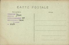 Calle vieja Marcadet de París Montmartre de la POSTAL de la VENDIMIA en 1860