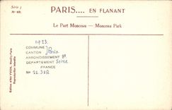 CPA Paris L'Entree du Parc Monceau