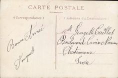 CPA Bonne Annee Femme Porte Bonheur Trefle Fer a cheval