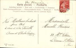 CPA Bonne Annee Trefles Fer a cheval Pieces de monnaie 