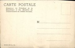 CPM Militaria President de la Republique Soldat inconnu Paris