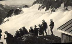 CPM Militaria Depart d'une patrouille en haute montagne 