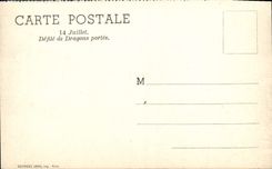 POSTAL MODERNA Militaria París 14 de julio enmarañó de puertas de los dragones