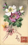 CPA Fantaisie Fleurs Bonne Fete