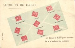 CPA Semeuse Le secret du timbre 