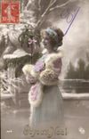 CPA Joyeux Noel Femme 