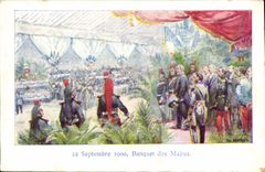 CPA 22 Septembre 1900 Banquet des Maires Militaria 