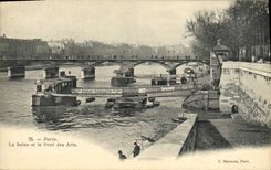 CPA Paris La Seine et le Pont des Arts
