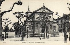 CPA Paris L'Eglise Saint Chrislophe