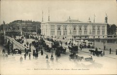 VINTAGE POSTCARD Paris Fair Bridge Of Alma Palate Of Concres