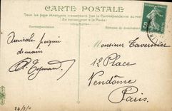 CPA La vie de marin Exercice de pointage Militaria Bateau