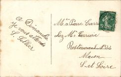 VINTAGE POSTCARD To remember Flowers Clover