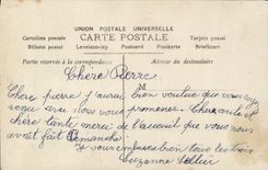 VINTAGE POSTCARD Thousand kisses Woman