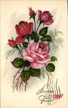 CPA Fantaisie Bonne Fete Fleurs 
