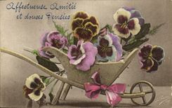 CPA Fantaisie Bonne Annee Fleurs