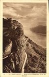 VINTAGE POSTCARD Aix les Bains Road of Chambotte and lake of Le Bourget