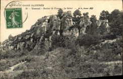 VINTAGE POSTCARD Vesoul Rock of Frotey the Shoe