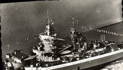 CPM Bateau Croiseur Maquette Richelieu Taillecourt