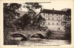 VINTAGE POSTCARD Consolation Old man Bridge on Lancot and seminar