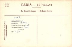CPA Paris En Flanant La Tour St Jacques 