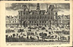CPA Ancien Paris L'Hotel de Ville d'apres une gravure du XVll s 