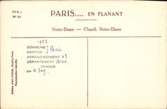 CPA Paris En Flanant Notre Dame 