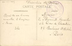 VINTAGE POSTCARD Modern War Foert of the Eagle Section of machine-gun covering a troop movement Militaria