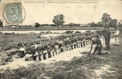 VINTAGE POSTCARD the Infantry with the Combat Defense of a Militaria Position