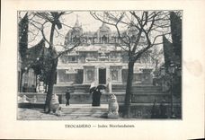 VINTAGE POSTCARD Trocadero the Indies Paris Dutchwomen