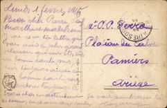 VINTAGE POSTCARD Behind of the Lines the Drudgery of the Militaria morning