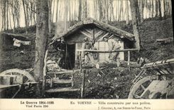 VINTAGE POSTCARD the War In Voevre Villa built by our Hairy Militaria