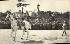 VINTAGE POSTCARD Festivals of the Victoire Militaria July 14th, 1918