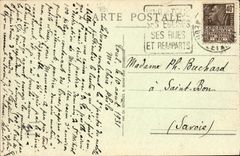 La entrada de Estrasburgo de la POSTAL de la VENDIMIA solemne mariscal Petain del 25 de noviembre de 1918 el Dupieu genral escolta por la gente joven Alsatian