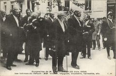 CPA Funerailles de M Chauchard Intimes Loubet Leygues Jousselin Calmette 