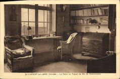 VINTAGE POSTCARD St Vincent on Jard the Table of Trabeil of Mr. Clemenceau