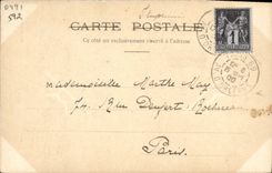 POSTAL de la VENDIMIA la antorcha de Eaglet Guitry