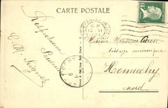 Exposición internacional de París de la POSTAL de la VENDIMIA de la corte decorativa de los artes de los comercios