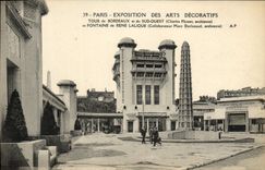 CPA Paris Exposition Intermationlae des Arts Decoratifs Tour de Bordeaux Fontaine Rene Lalique