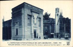 Exposición internacional de la POSTAL de la VENDIMIA de la casa nacional de París de los artes decorativos de Italia