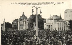 CPA Paris Exposition Internationale des Arts Decoratifs Pavillon National de Belgique Japon 