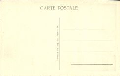 Exposición internacional de París de la POSTAL de la VENDIMIA de la galería de artes decorativa de las tiendas en la terraza de la estación