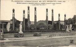 CPA Exposition lnternationale des Arts Decoratifs Paris Jardins Floraux et Architecturaux de Jardins 