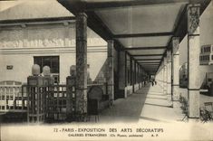 Feria de París de la POSTAL de la VENDIMIA de las galerías decorativas de Etrangeres de los artes