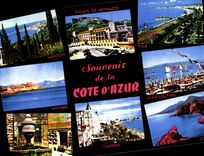 CPM Souvenir de La Cote d'Azur Monaco Vence Cannes L'Esterel