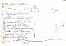 POSTAL MODERNA la dimensión de la puesta del sol azul