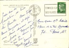 POSTAL MODERNA la dimensión de las reflexiones azules del buen Bouillabaisse