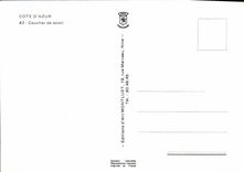 POSTAL MODERNA dimensión de la puesta del sol azul