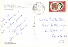 POSTAL MODERNA las gargantas de la ruta de Cians de Touet en el Var tienen pequeña pista de Valberg