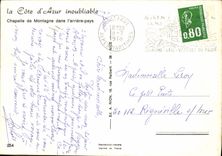 POSTAL MODERNA dimensión de la cámara acorazada azul inolvidable montana adentro del país trasero
