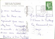 CPM Cote D'Azur Chemins De Fer Francais Trains autos couchettes 